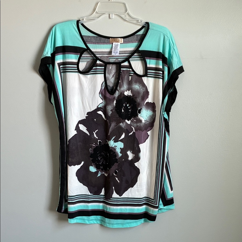 Elegant Floral Short Sleeve Top